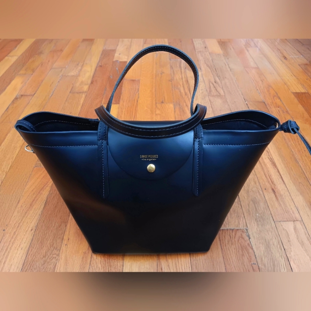 Premier Black Leather Tote Bag